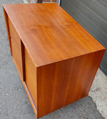 REFINISHED Mid Century Modern Teak Record Cabinet 4
