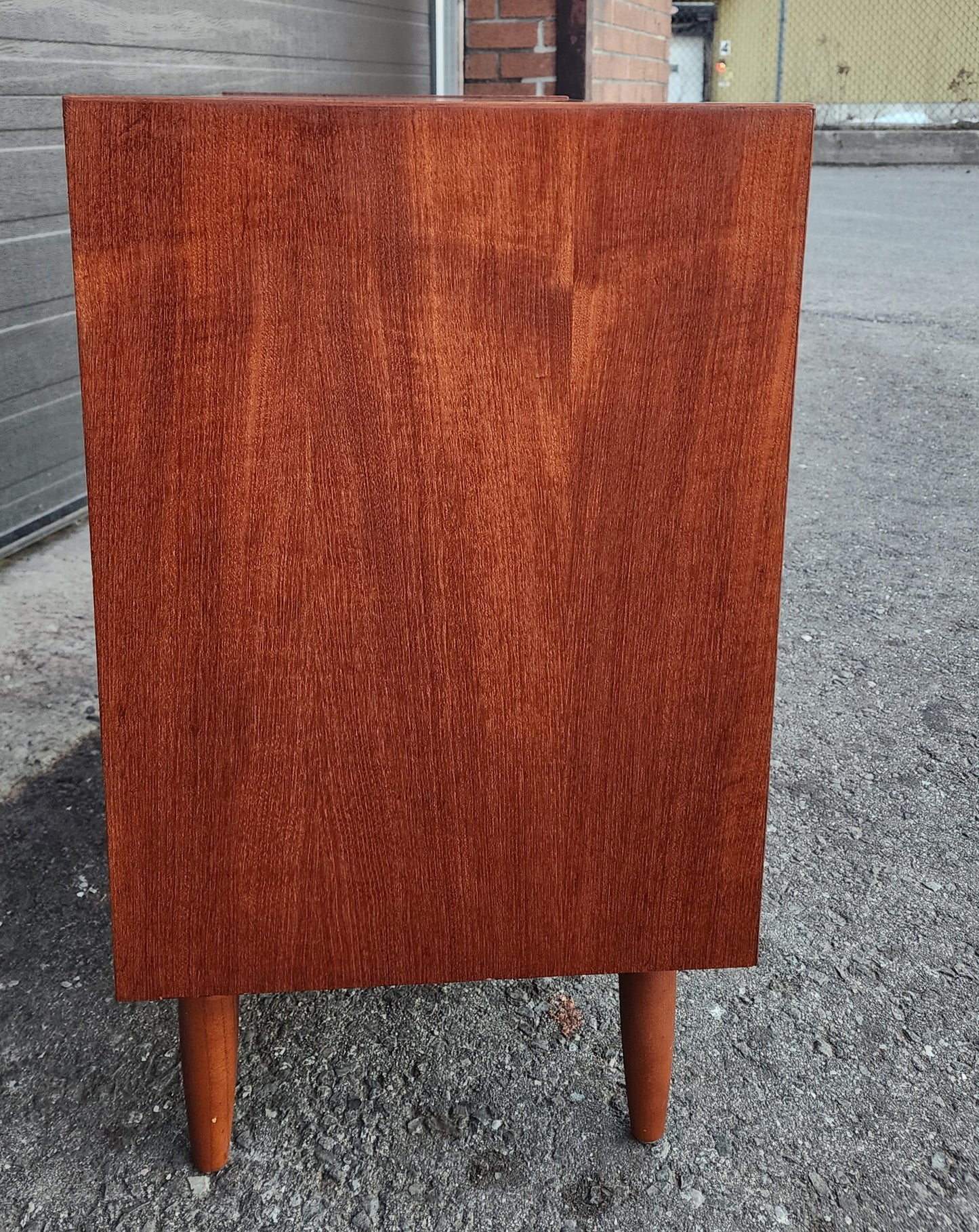 REFINISHED Mid Century Modern Teak Record Media Console 32"