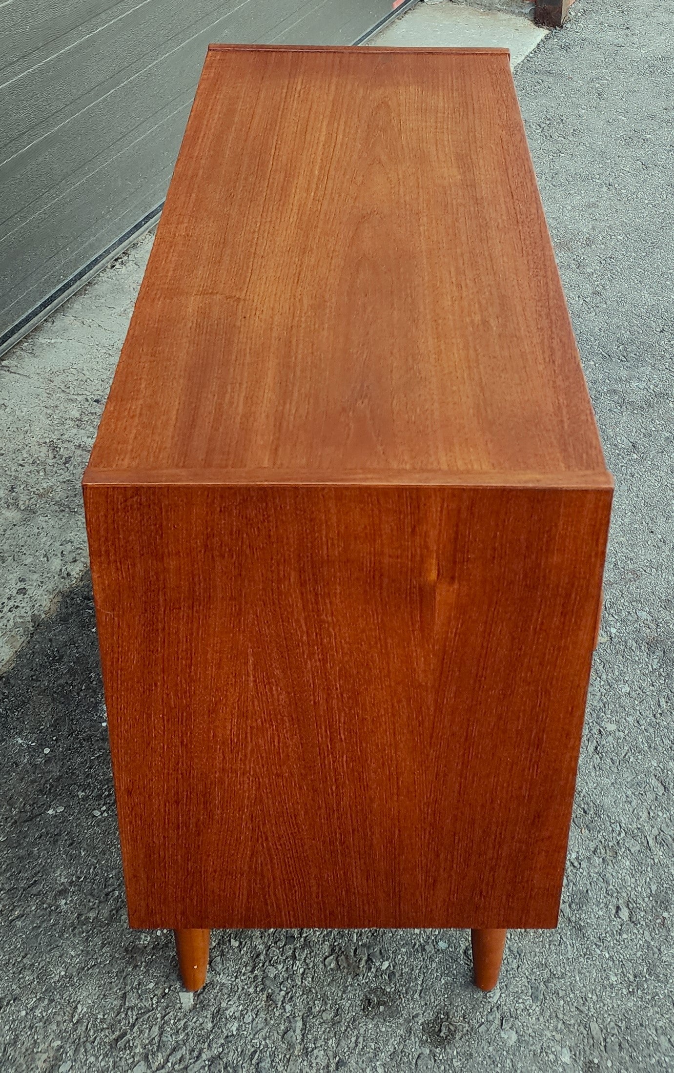 REFINISHED Mid Century Modern Teak Record Media Console 32"