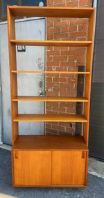 REFINISHED Mid Century Modern Teak Shelving Unit, made in Finland 3