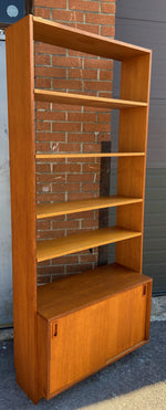 REFINISHED Mid Century Modern Teak Shelving Unit, made in Finland 4
