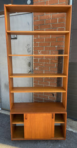 REFINISHED Mid Century Modern Teak Shelving Unit, made in Finland 5