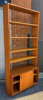 REFINISHED Mid Century Modern Teak Shelving Unit, made in Finland 6
