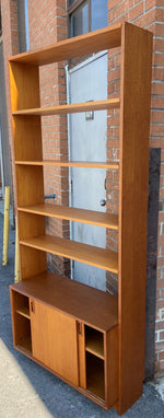 REFINISHED Mid Century Modern Teak Shelving Unit, made in Finland 7
