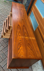 REFINISHED Mid Century Modern Teak Sideboard Credenza Narrow 6 ft 4
