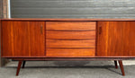 REFINISHED Danish MCM Teak sideboard Credenza TV Console 6 ft, narrow, PERFECT 4