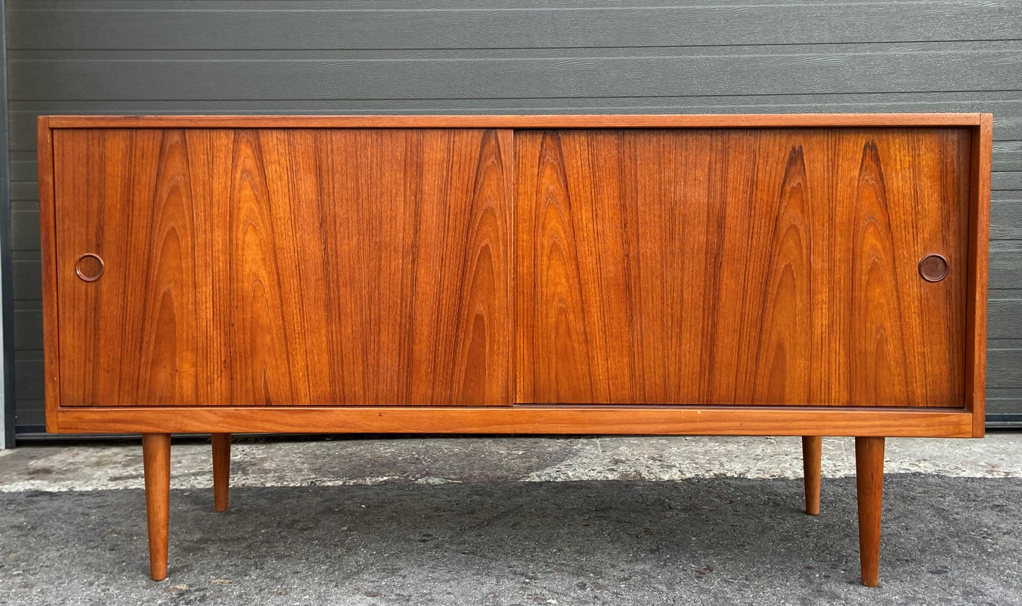 REFINISHED Danish Mid Century Modern Teak Sideboard 57"