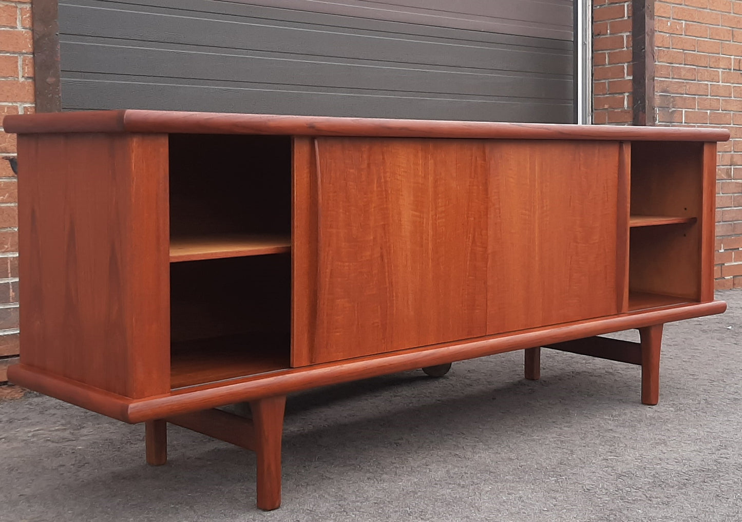 REFINISHED Danish MCM Teak Sideboard Credenza TV Console 78"