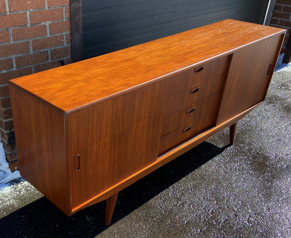 REFINISHED Danish Mid Century Modern Teak Sideboard, 71.75