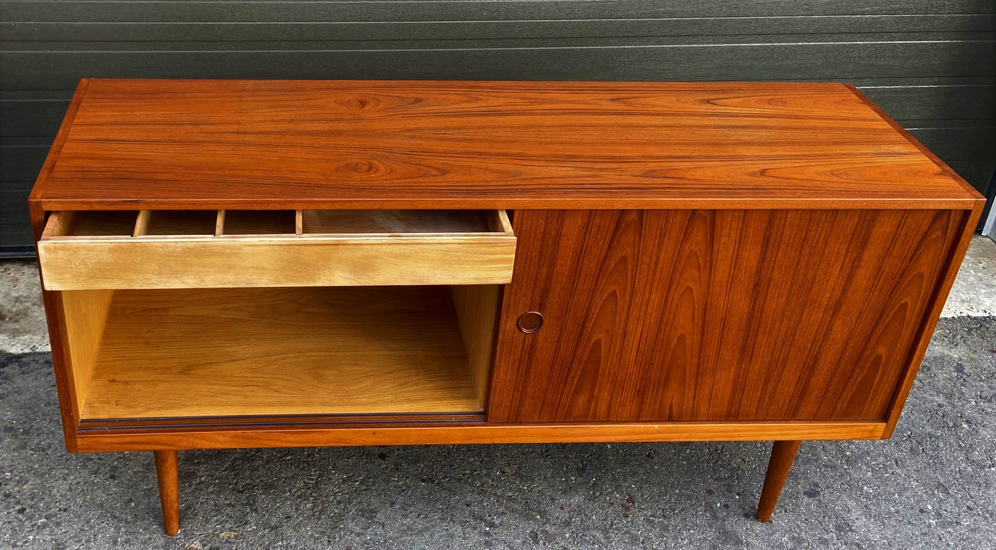 REFINISHED Danish Mid Century Modern Teak Sideboard 57"