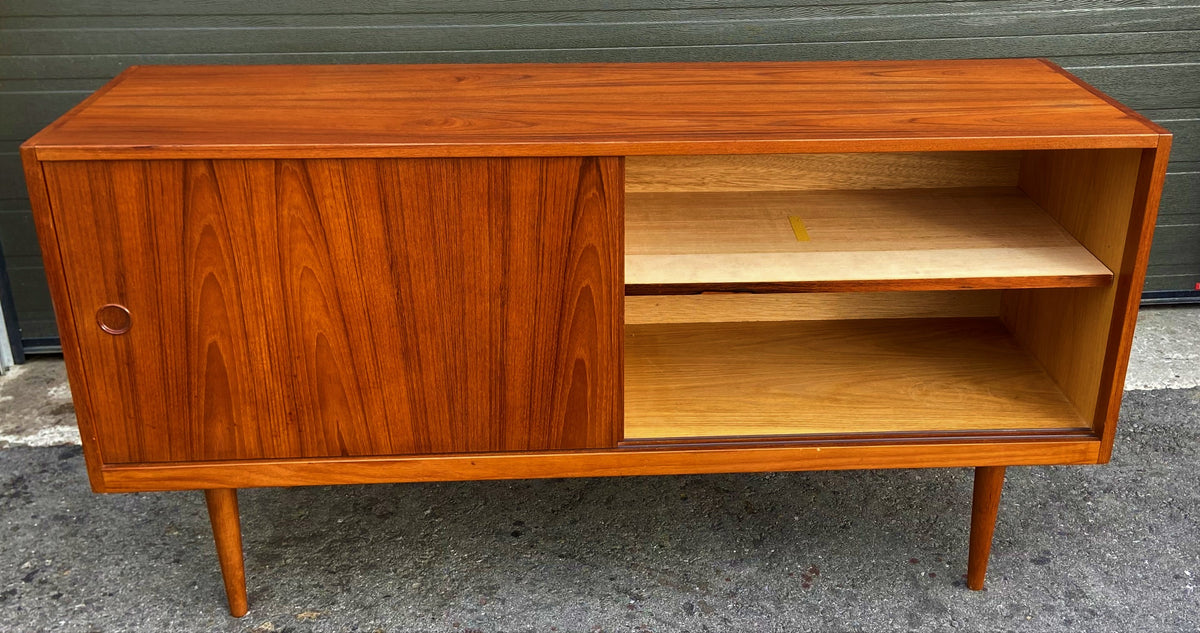 REFINISHED Danish Mid Century Modern Teak Sideboard 57