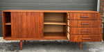 REFINISHED Mid Century Modern Teak Sideboard Narrow 71