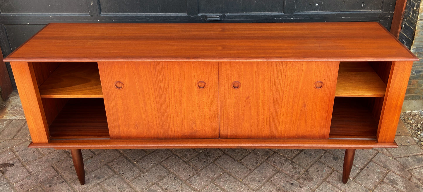 REFINISHED Mid Century Modern Teak Sideboard by Punch Design 6ft