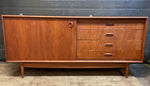 REFINISHED Danish MCM Teak Sideboard Credenza 60
