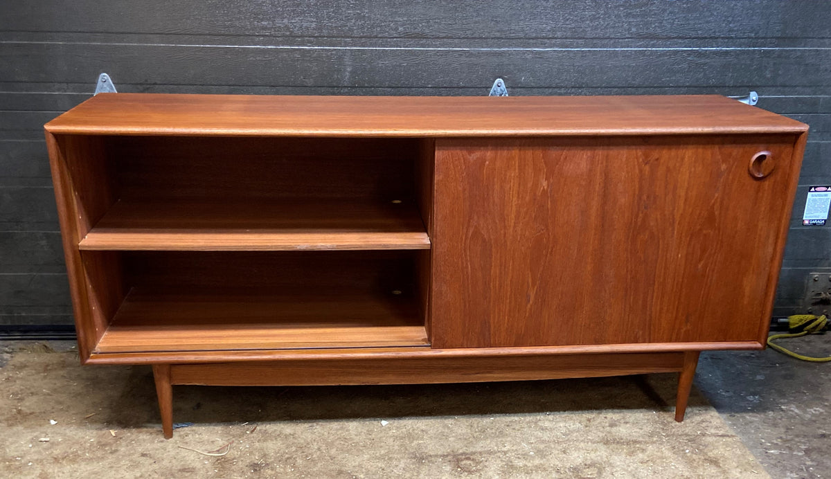 REFINISHED Danish MCM Teak Sideboard Credenza 60