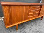 REFINISHED Mid Century Modern Teak Sideboard by Huber 77.75