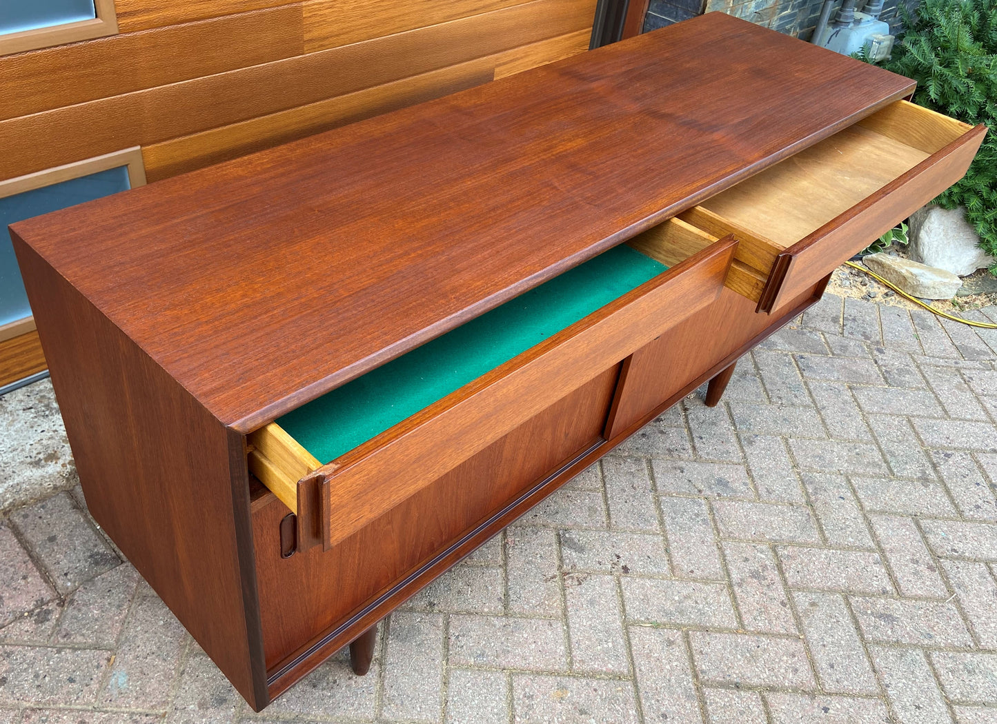 REFINISHED Mid Century Modern Teak Sideboard by Punch Design 60"