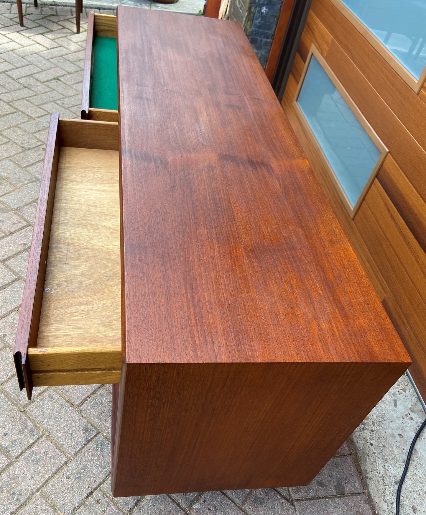 REFINISHED Mid Century Modern Teak Sideboard by Punch Design 60"