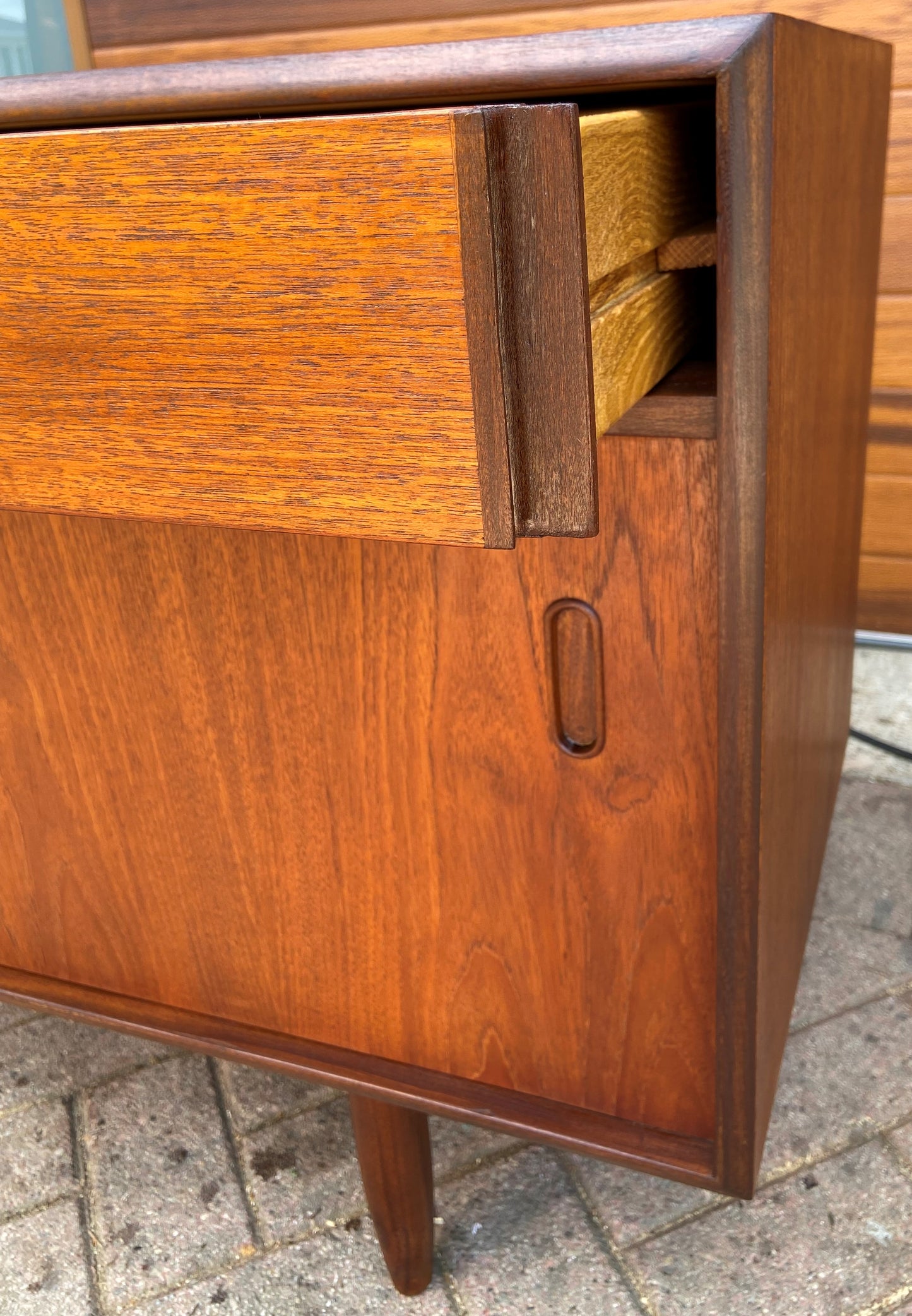 REFINISHED Mid Century Modern Teak Sideboard by Punch Design 60"