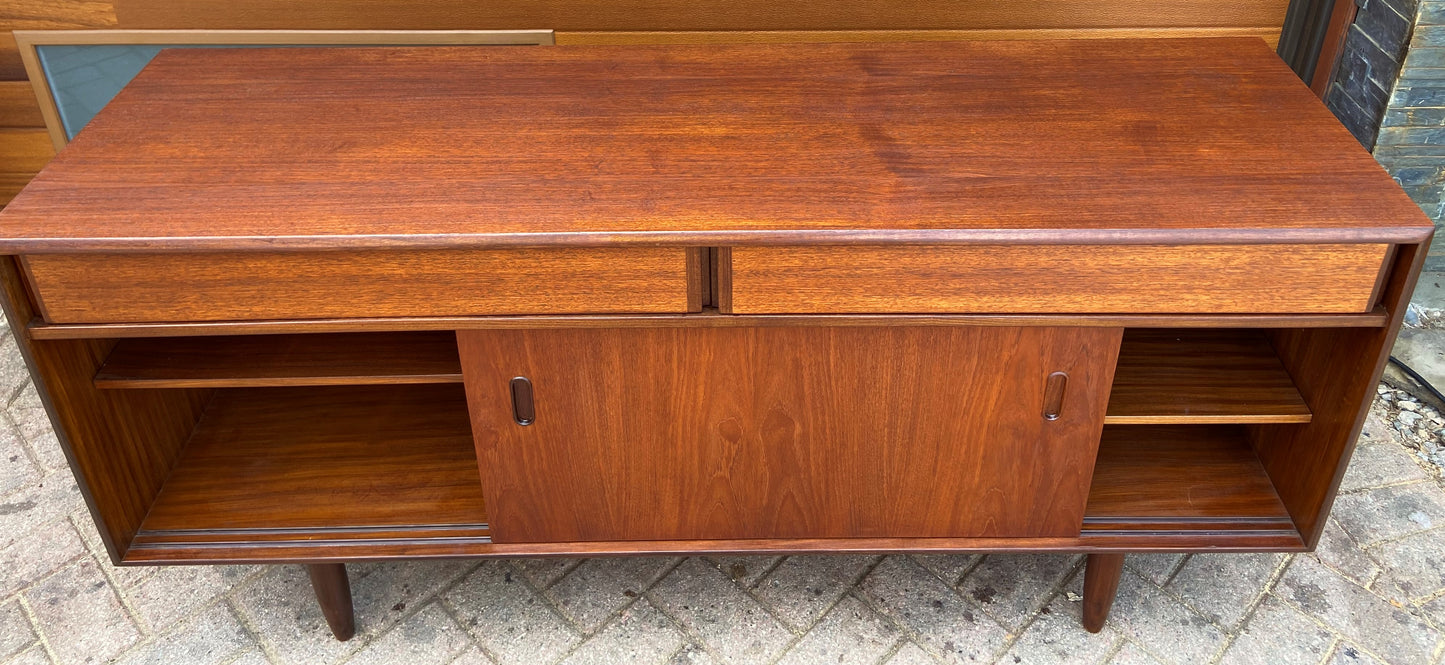 REFINISHED Mid Century Modern Teak Sideboard by Punch Design 60"