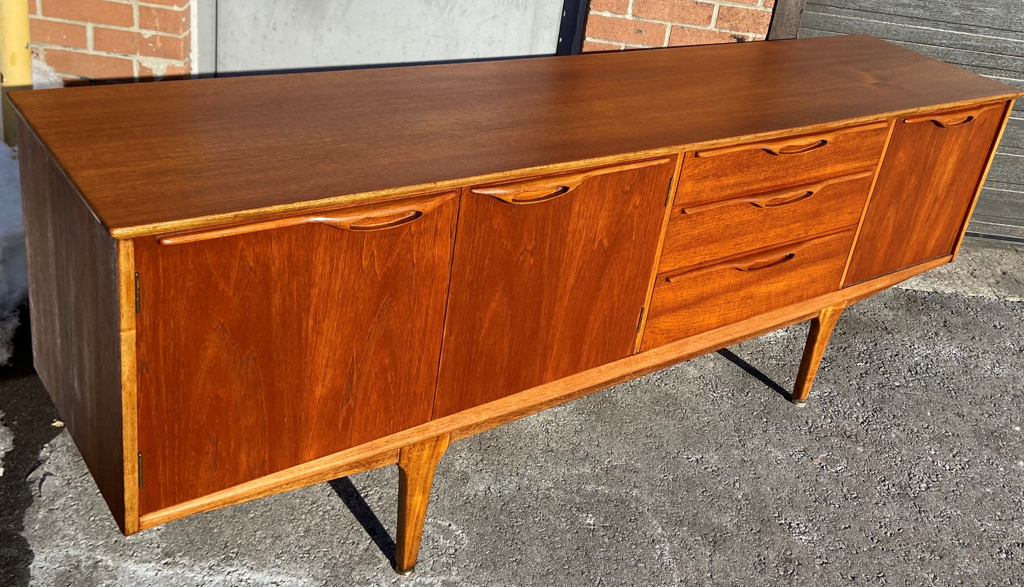 REFINISHED Mid Century Modern Sideboard by T.Robertson for McIntosh 78", Perfect