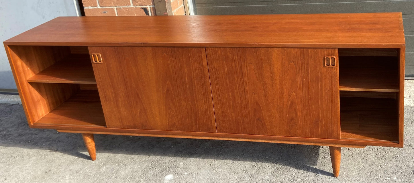 REFINISHED MCM Teak Sideboard Credenza 77" Perfect