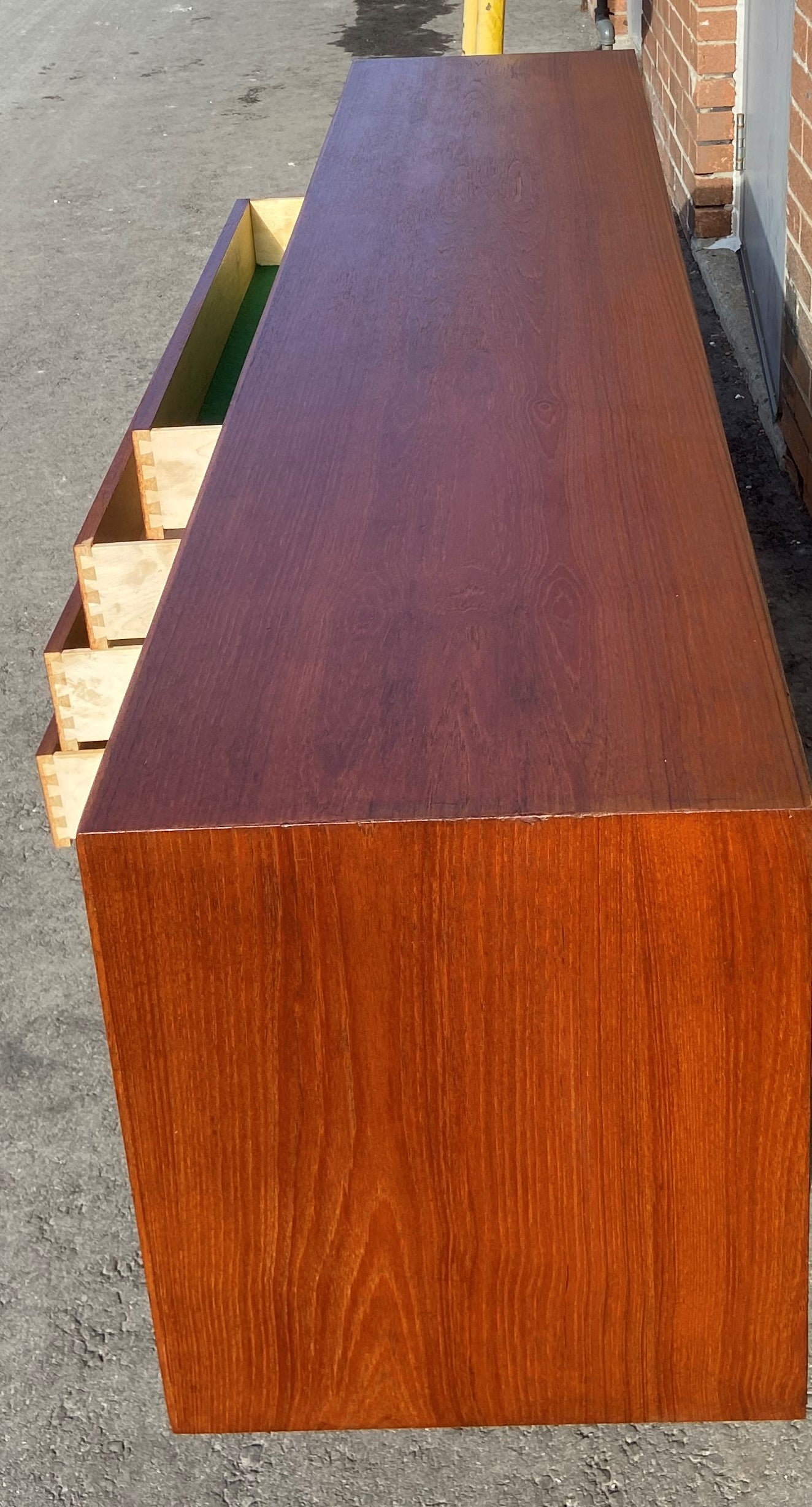 REFINISHED MCM Teak Sideboard Credenza 77" Perfect