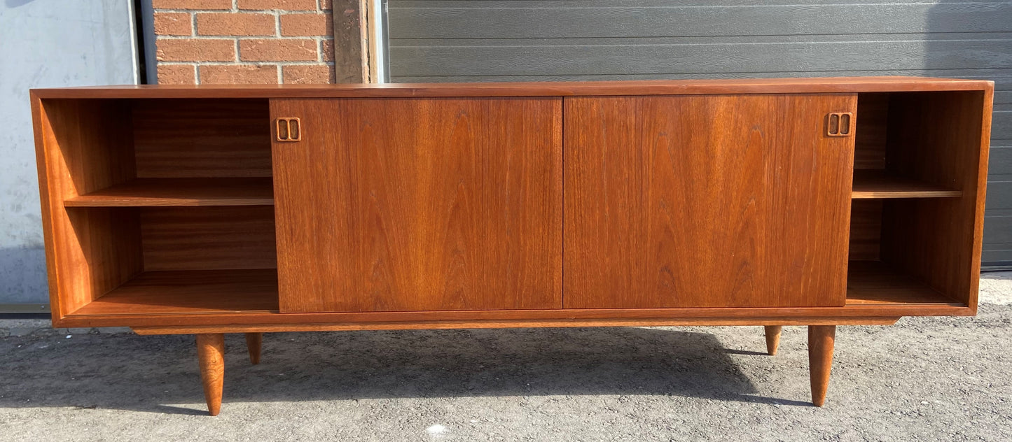 REFINISHED MCM Teak Sideboard Credenza 77" Perfect