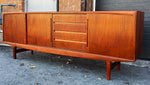 REFINISHED Danish Mid Century Modern Teak Sideboard 7 ft 5