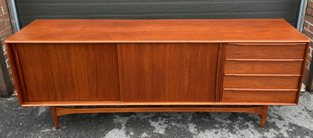 REFINISHED Danish Mid Century Modern Teak Sideboard 82