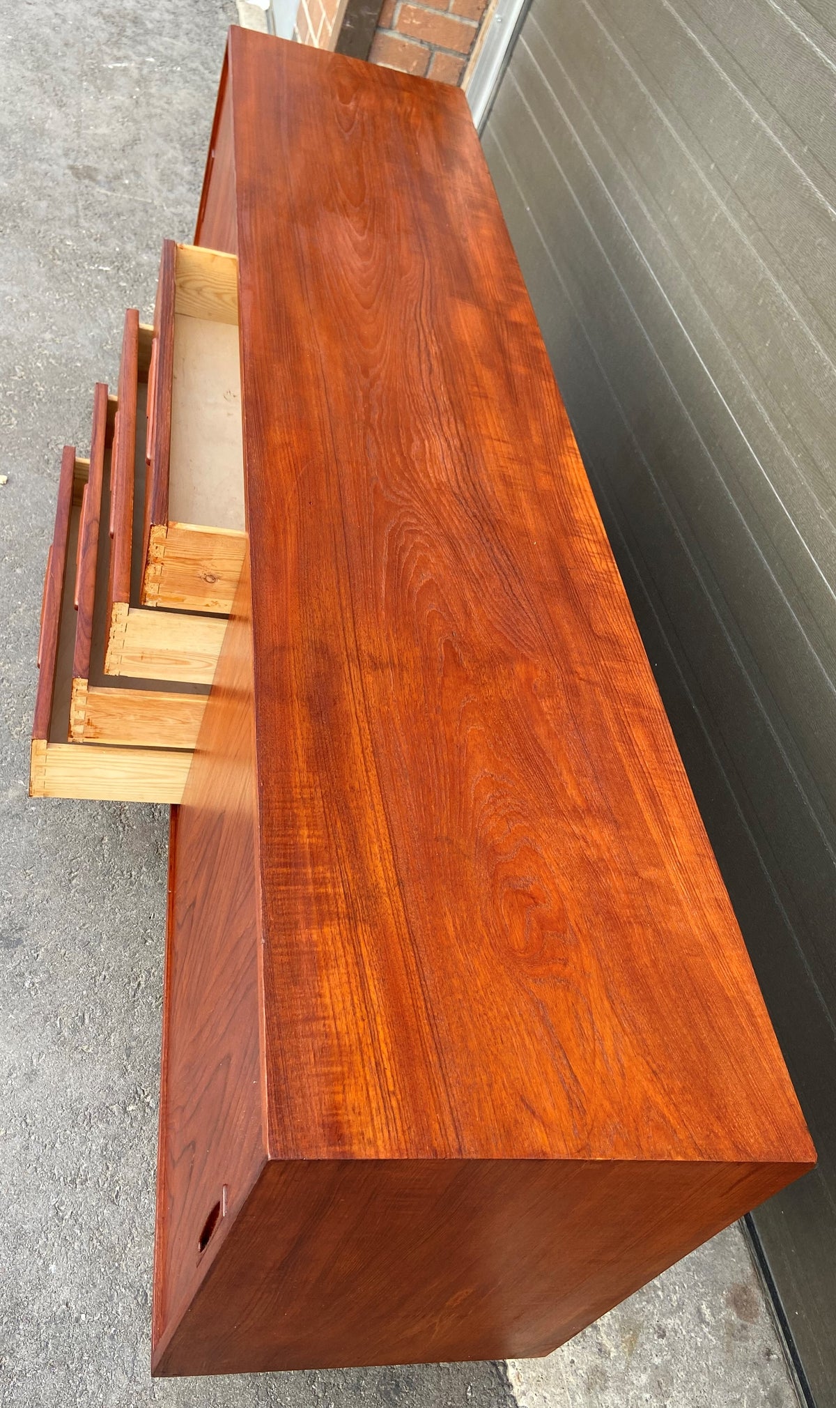 REFINISHED Danish MCM Teak Sideboard Credenza 70