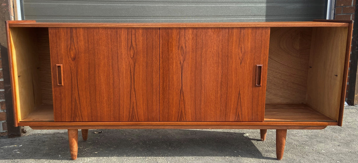 REFINISHED Danish MCM Teak Sideboard Credenza 71