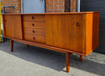 REFINISHED Mid Century Modern Teak Sideboard Credenza 6 ft 3