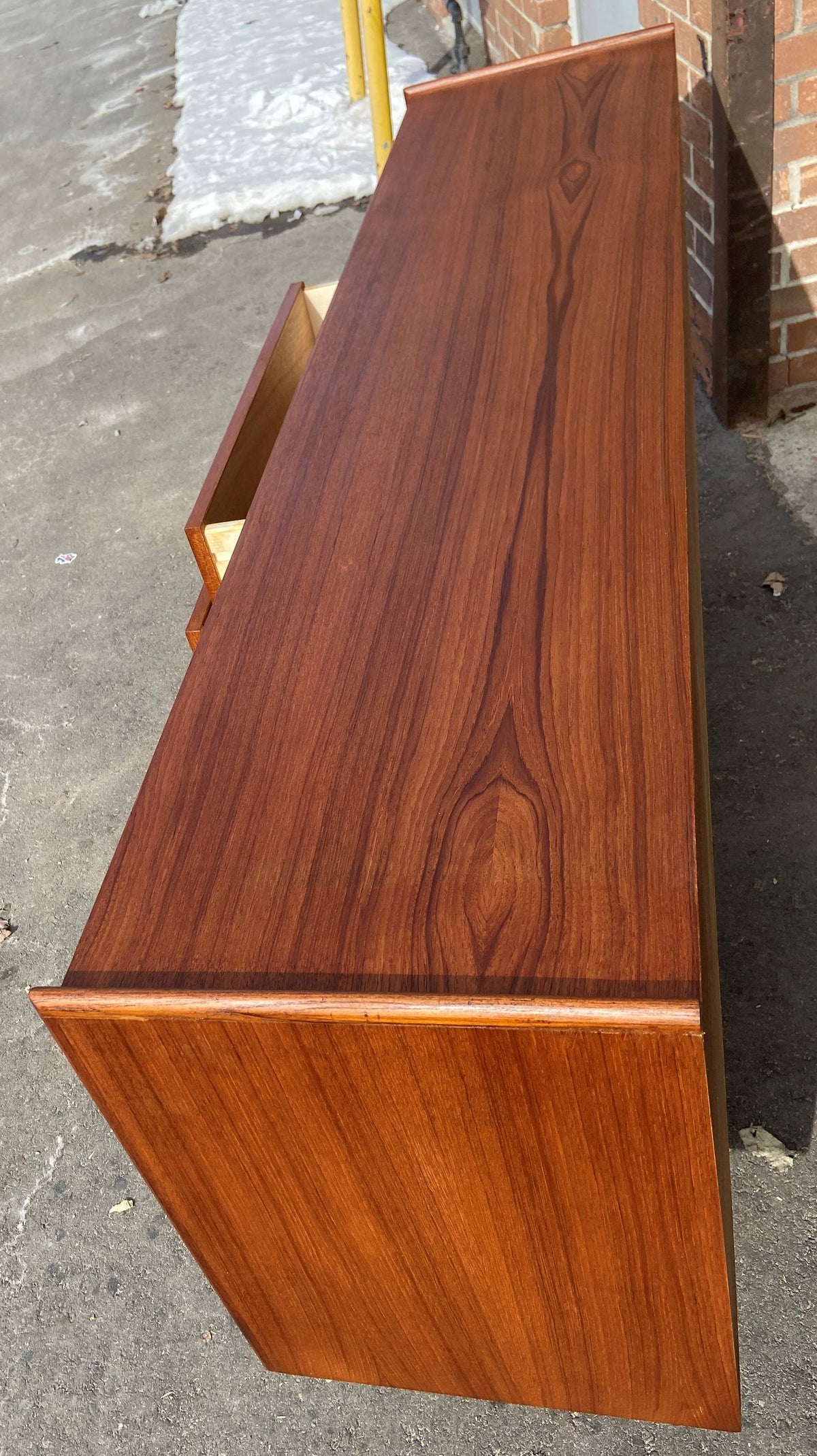 REFINISHED Danish MCM Teak Sideboard Credenza 71