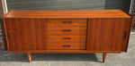 REFINISHED Danish MCM Teak Sideboard Credenza 71