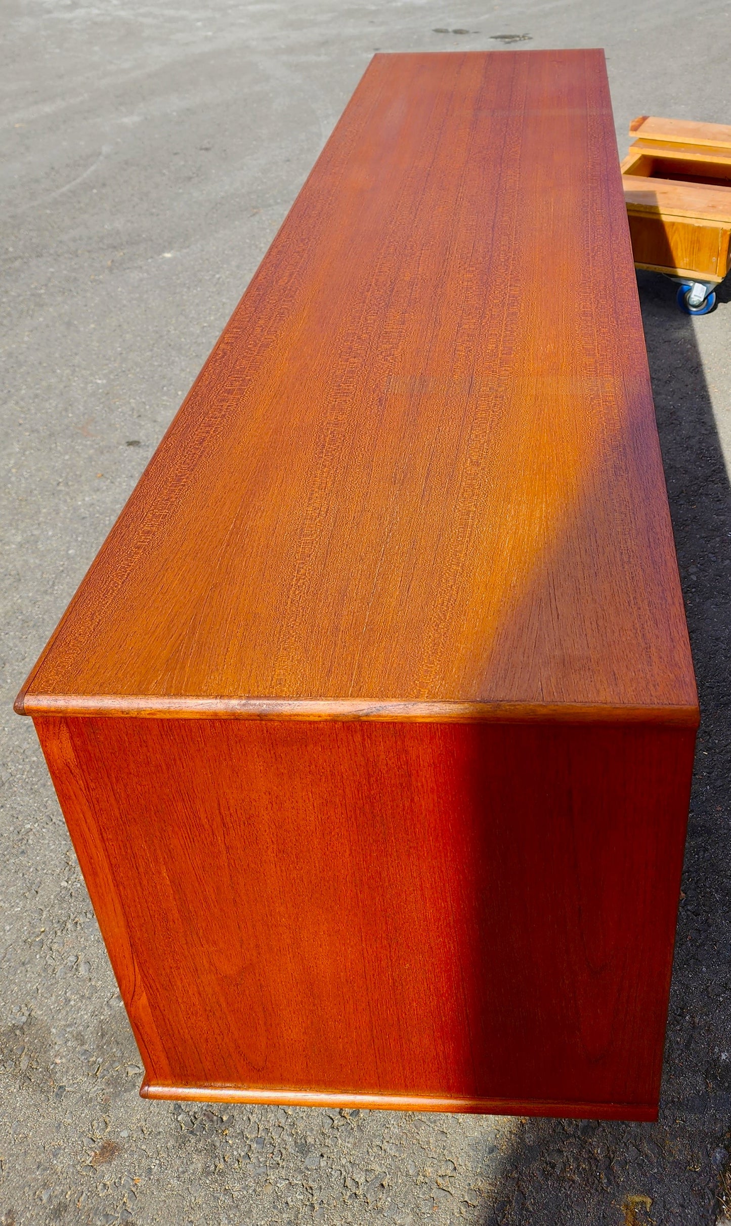 REFINISHED Mid Century Modern Teak Sideboard Credenza 6 ft