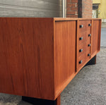 REFINISHED MCM Teak Sideboard with tambour doors by RS Associates 78