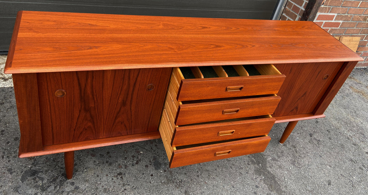 REFINISHED Mid Century Modern Teak Sideboard Buffet by Punch 72
