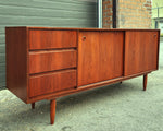 REFINISHED Mid Century Modern Teak Sideboard Credenza Buffet 6 ft 3