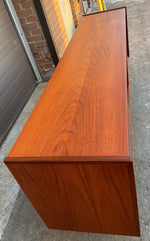 REFINISHED Danish Mid Century Modern Teak Sideboard Narrow, 71