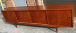 REFINISHED Danish MCM Teak Sideboard Credenza Narrow 96