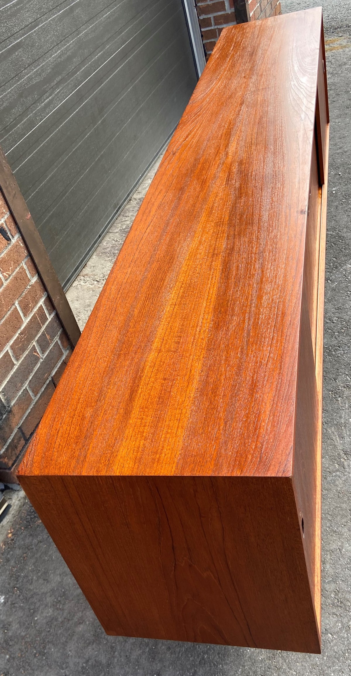 REFINISHED Danish MCM Teak Sideboard Credenza Narrow 96