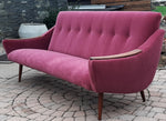 REFINISHED REUPHOLSTERED Danish MCM Sofa in Wool Mohair - PERFECT 4