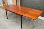 REFINISHED Mid Century Modern Teak Draw Leaf Surfboard shape by RS Associates, 58