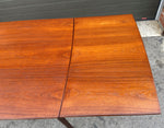 REFINISHED Mid Century Modern Teak Draw Leaf Surfboard shape by RS Associates, 58