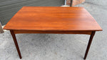 REFINISHED Mid Century Modern Teak Draw Leaf Surfboard shape by RS Associates, 58