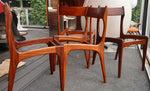 6 MCM Teak Chairs REFINISHED, ready for new upholstery, each $295 4