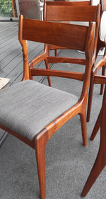 6 MCM Teak Chairs REFINISHED, ready for new upholstery, each $295 5
