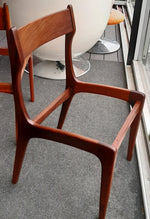 6 MCM Teak Chairs REFINISHED, ready for new upholstery, each $295 6