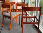 6 MCM Teak Chairs REFINISHED, ready for new upholstery, each $295 8